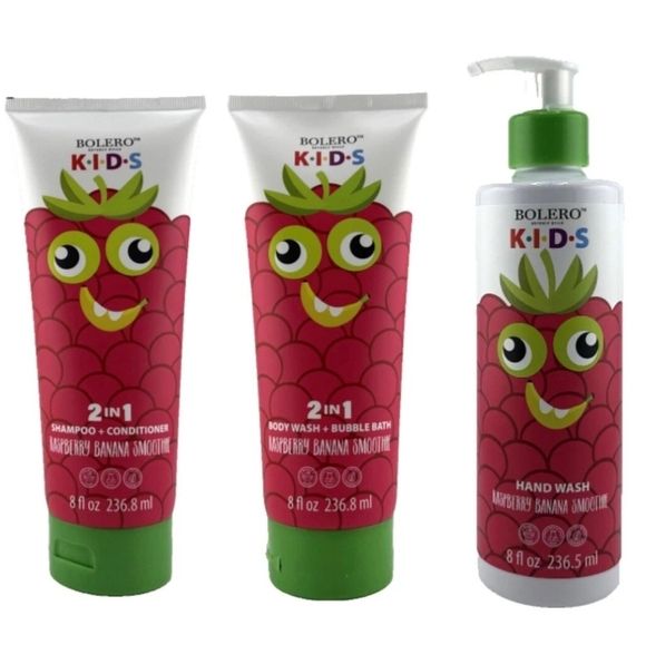 Other - Kids 2-in-1 Shampoo & Conditioner, Body Wash, and Hand Wash Set - Red